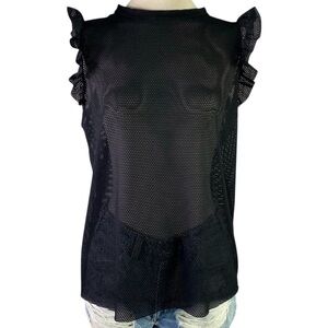 Black Mesh Tank Top